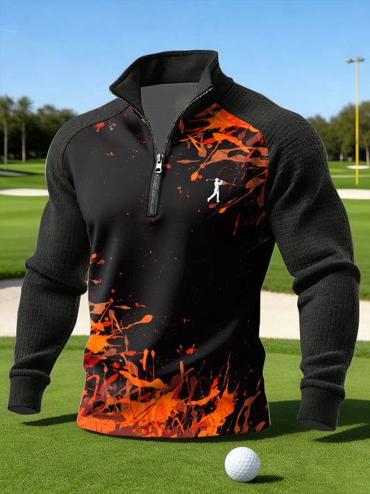 Men's Vintage Business Style Printed Casual Sweatshirt