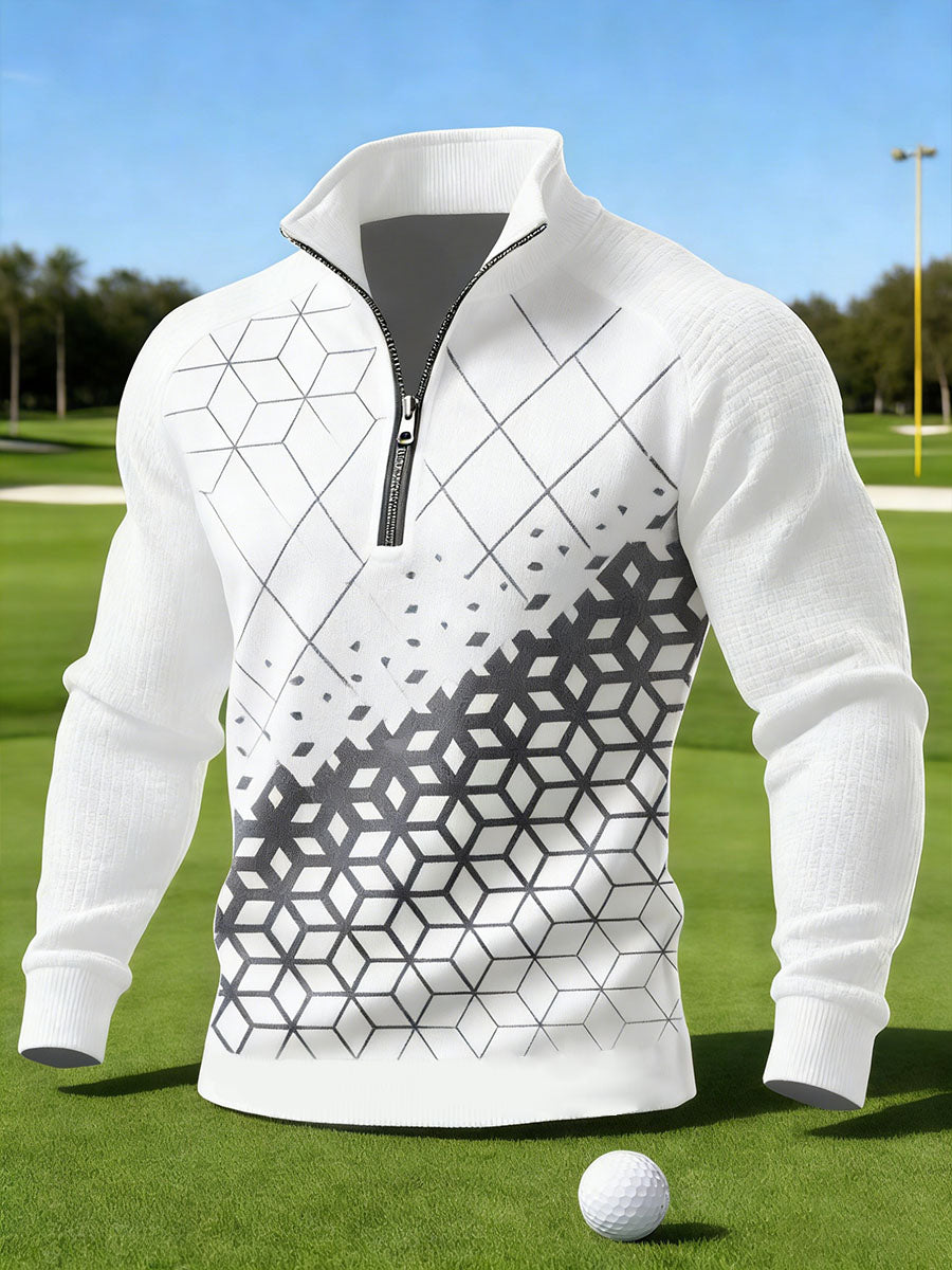 Men's Vintage Business Style Printed Casual Sweatshirt