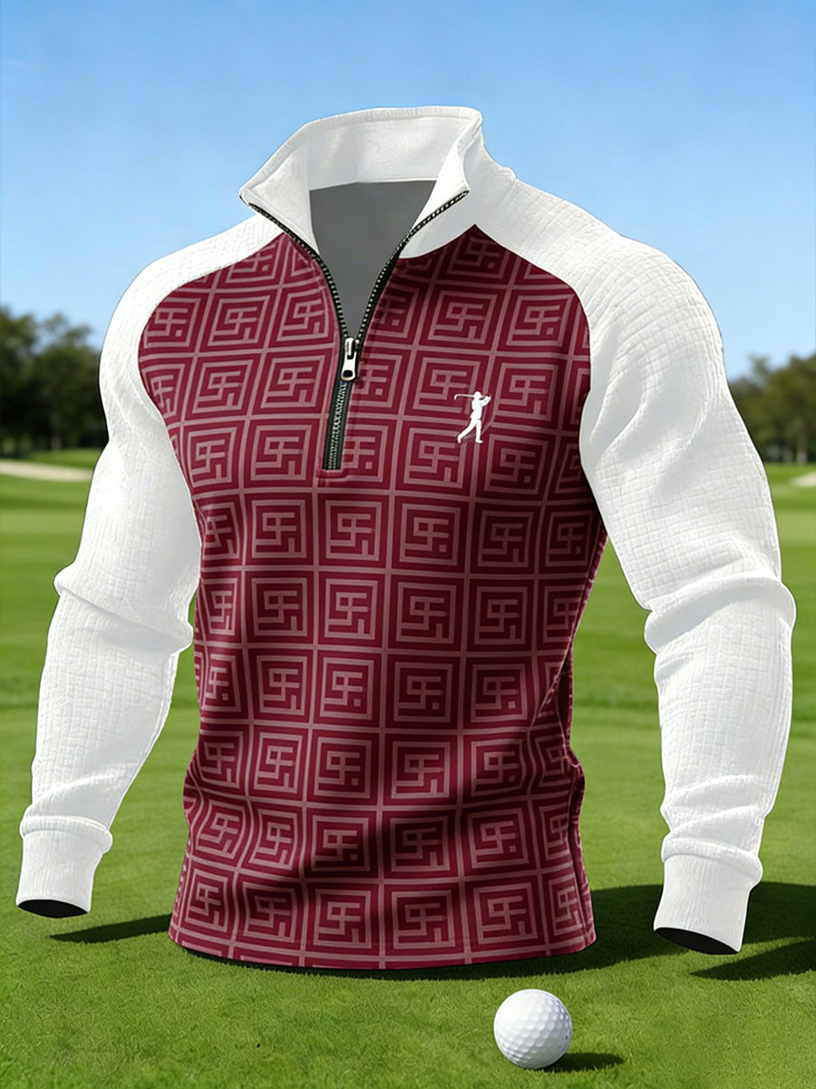 Men's Vintage Business Style Printed Casual Sweatshirt