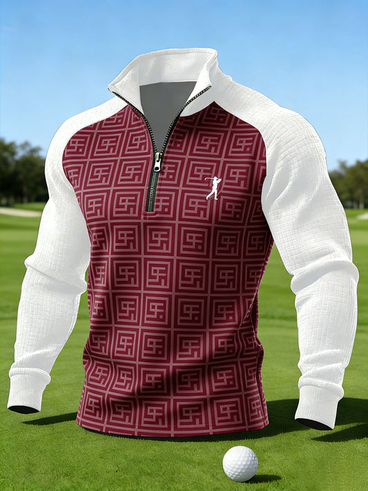 Men's Vintage Business Style Printed Casual Sweatshirt
