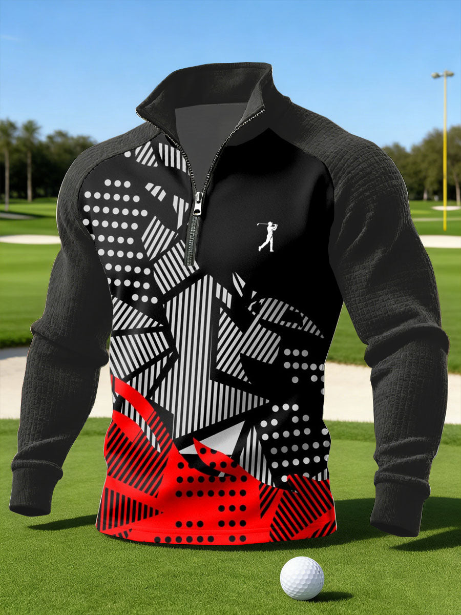 Men's Vintage Business Style Printed Casual Sweatshirt