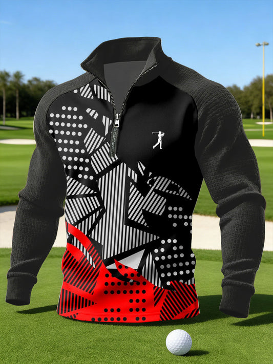 Men's Vintage Business Style Printed Casual Sweatshirt