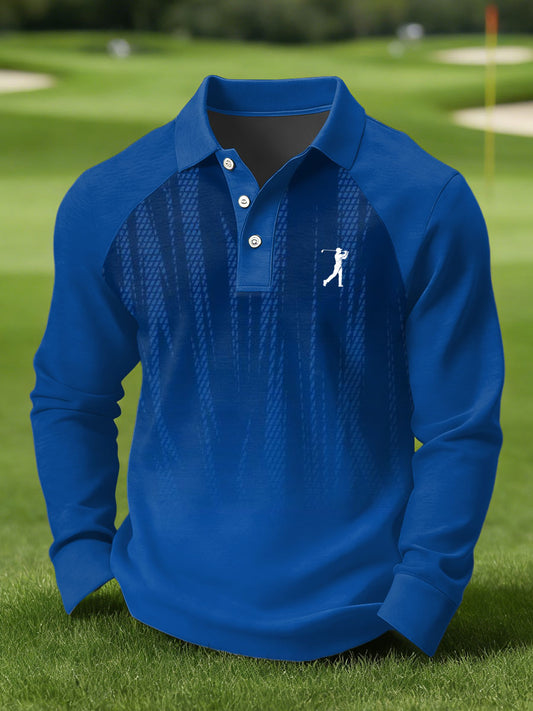 Men's Vintage Business Style Printed Casual Polo Shirt