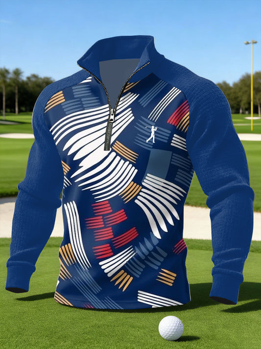 Men's Vintage Business Style Printed Casual Sweatshirt