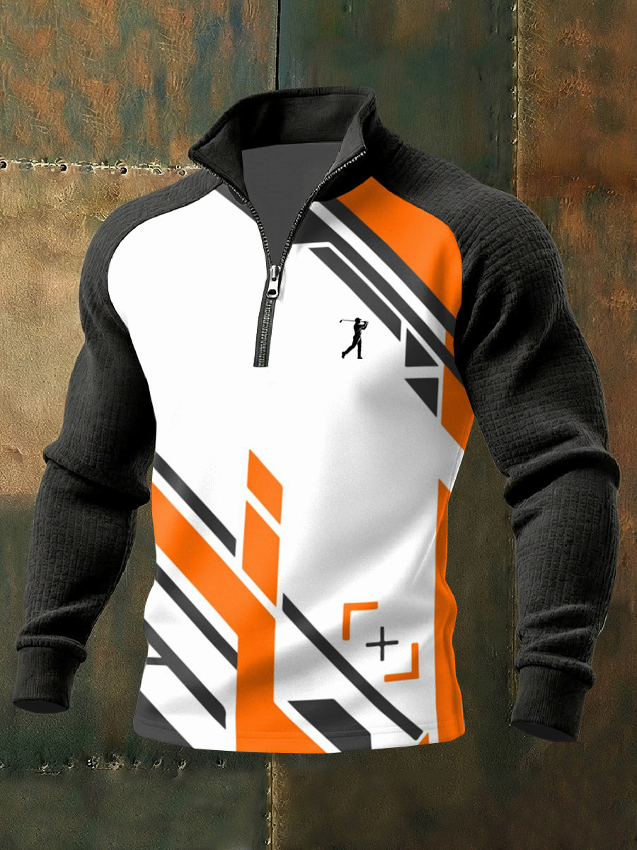 Men's Vintage Business Style Printed Casual Sweatshirt