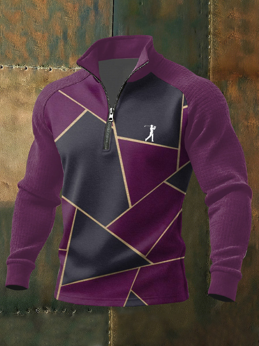 Men's Vintage Business Style Printed Casual Sweatshirt