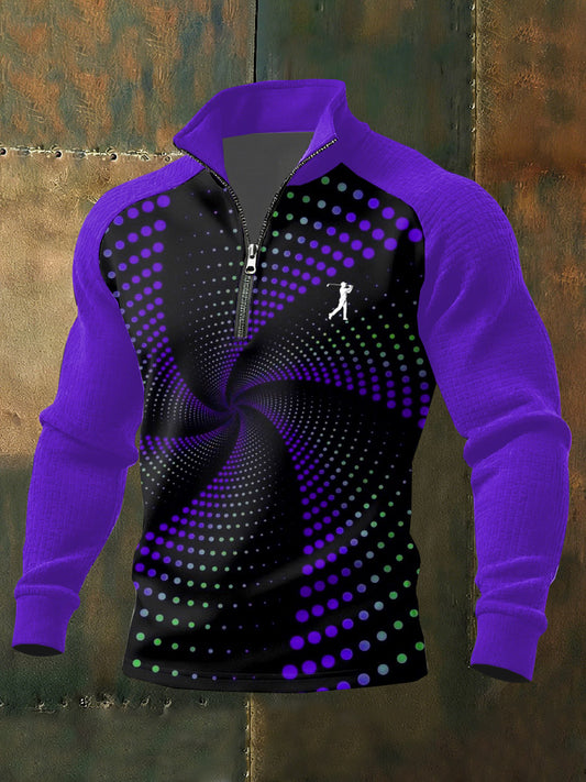 Men's Vintage Business Style Printed Casual Sweatshirt