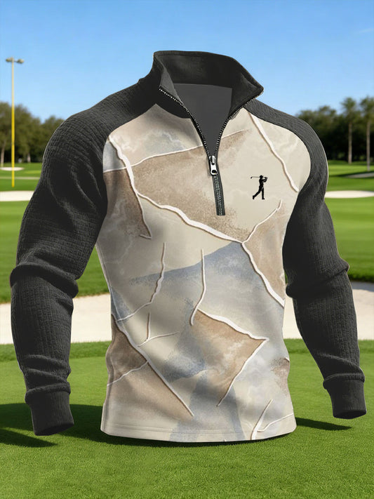Men's Vintage Business Style Printed Casual Sweatshirt