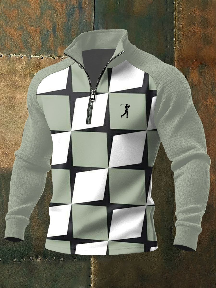 Men's Vintage Business Style Printed Casual Sweatshirt