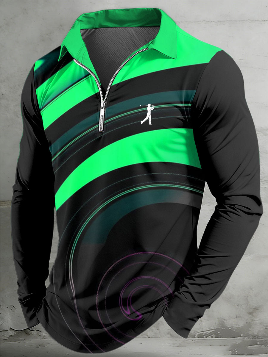 Men's Vintage Business-Style Printed Casual Top
