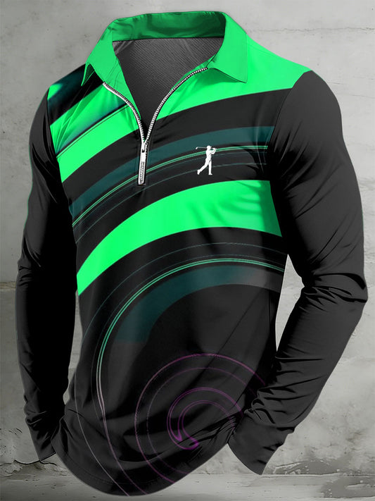 Men's Vintage Business-Style Printed Casual Top