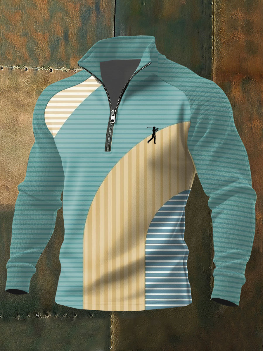Men's Vintage Business Style Printed Casual Sweatshirt