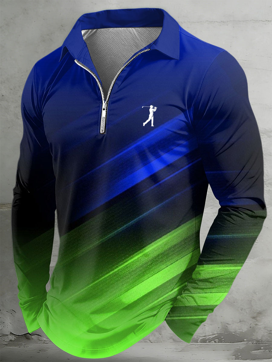 Men's Vintage Business-Style Printed Casual Top