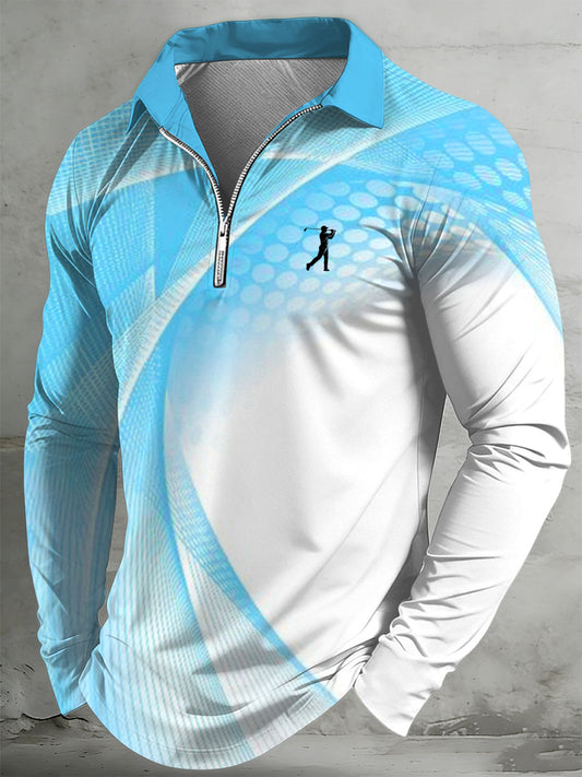 Men's Vintage Business-Style Printed Casual Top
