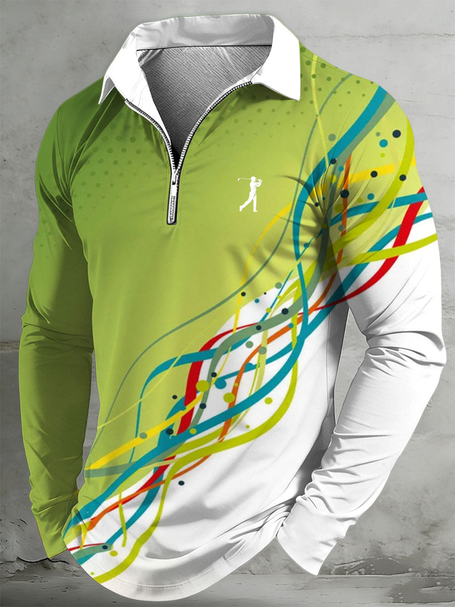 Men's Vintage Business Style Printed Casual Sweatshirt