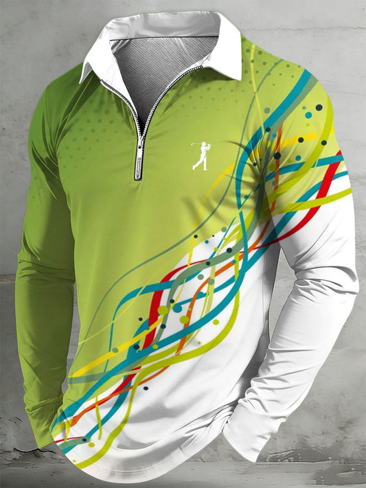 Men's Vintage Business Style Printed Casual Sweatshirt