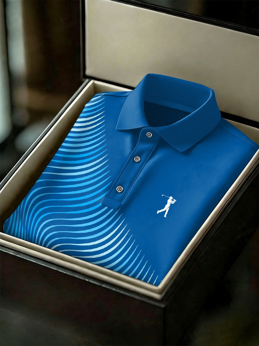 Men's Vintage Business Style Printed Casual Polo Shirt