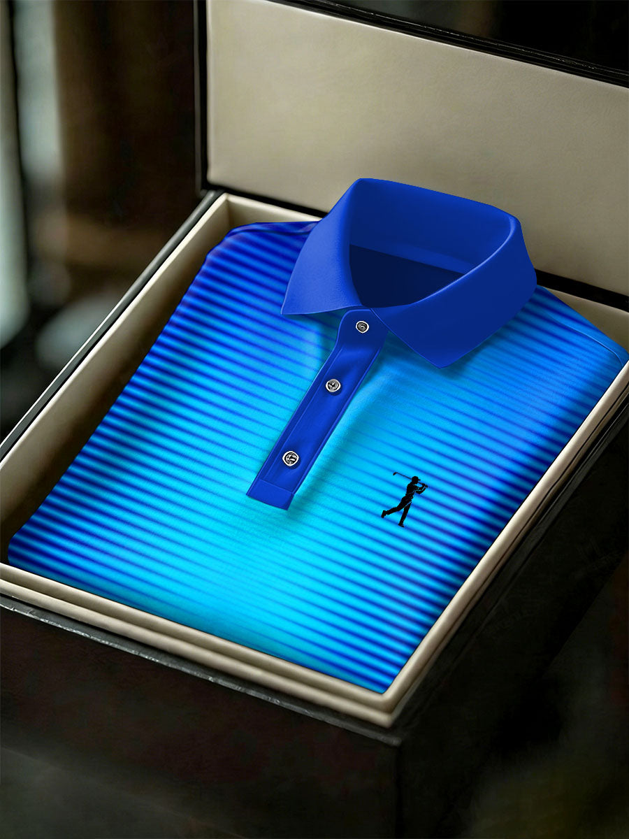 Men's Vintage Business Style Printed Casual Polo Shirt