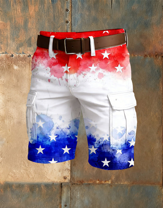 Men's Business Style Printed Shorts