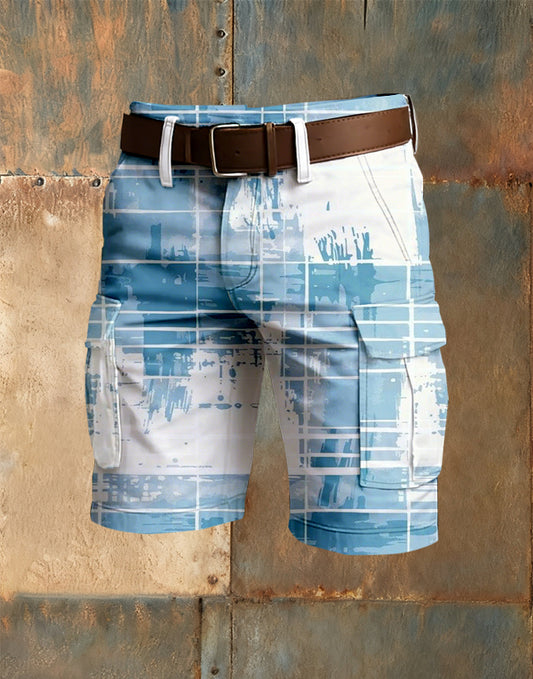 Men's Business Style Printed Shorts