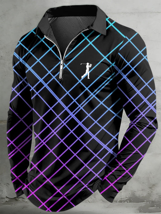 Men's Vintage Business-Style Printed Casual Top