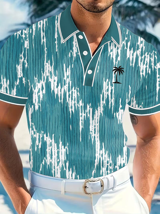 Men's Simple Vacation Printed Casual Polo Shirt