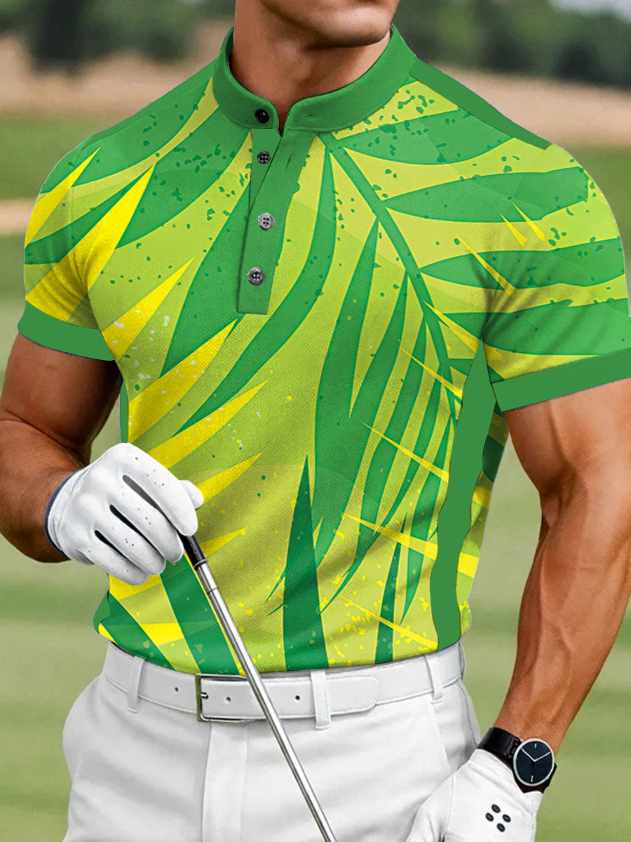 Men's Vintage Business Style Printed Casual Polo Shirt