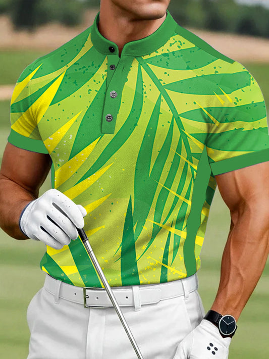 Men's Vintage Business Style Printed Casual Polo Shirt
