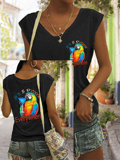 Women's Day It‘s 5 O'clock Everywhere coloured cotton T-shirt