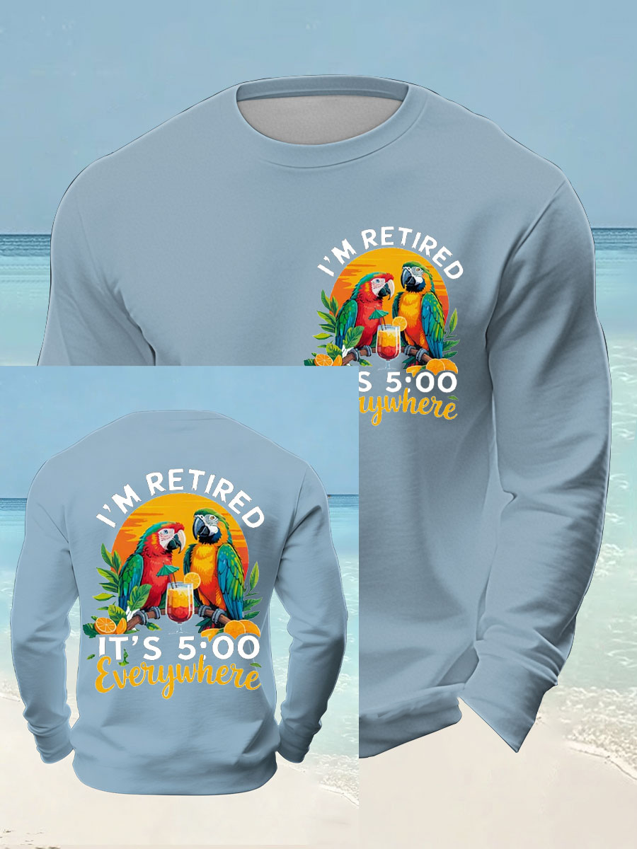 Men's Day long sleeve round neck T-shirt
