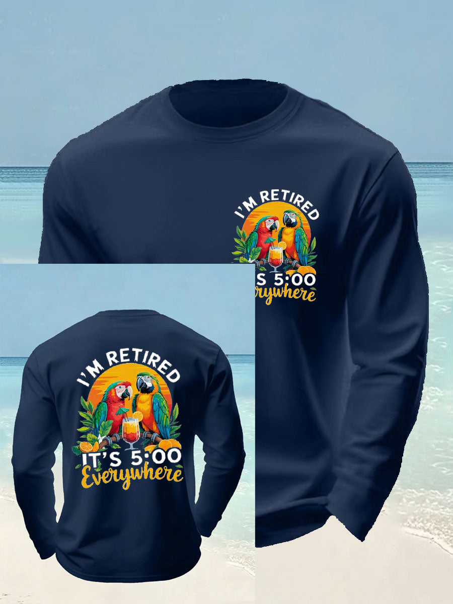 Men's Day long sleeve round neck T-shirt