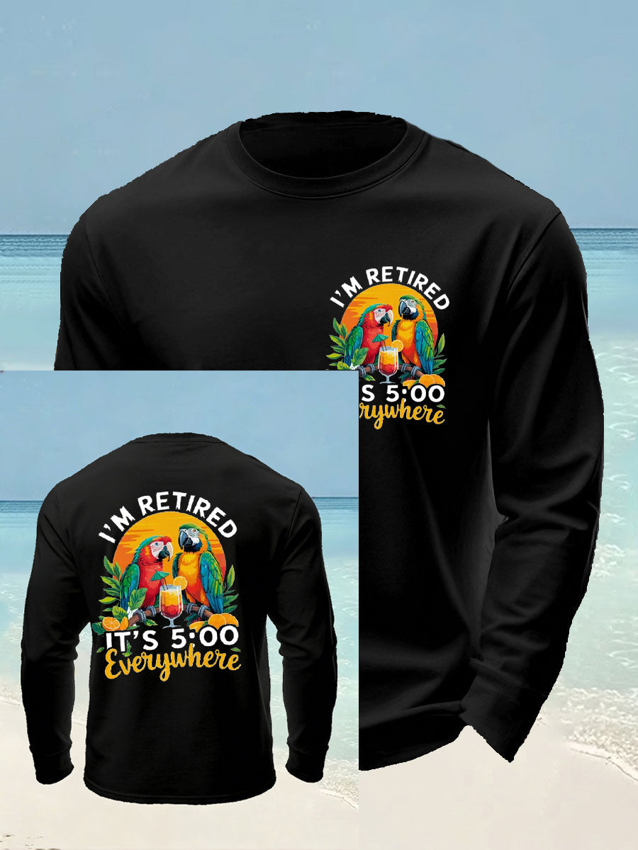 Men's Day long sleeve round neck T-shirt
