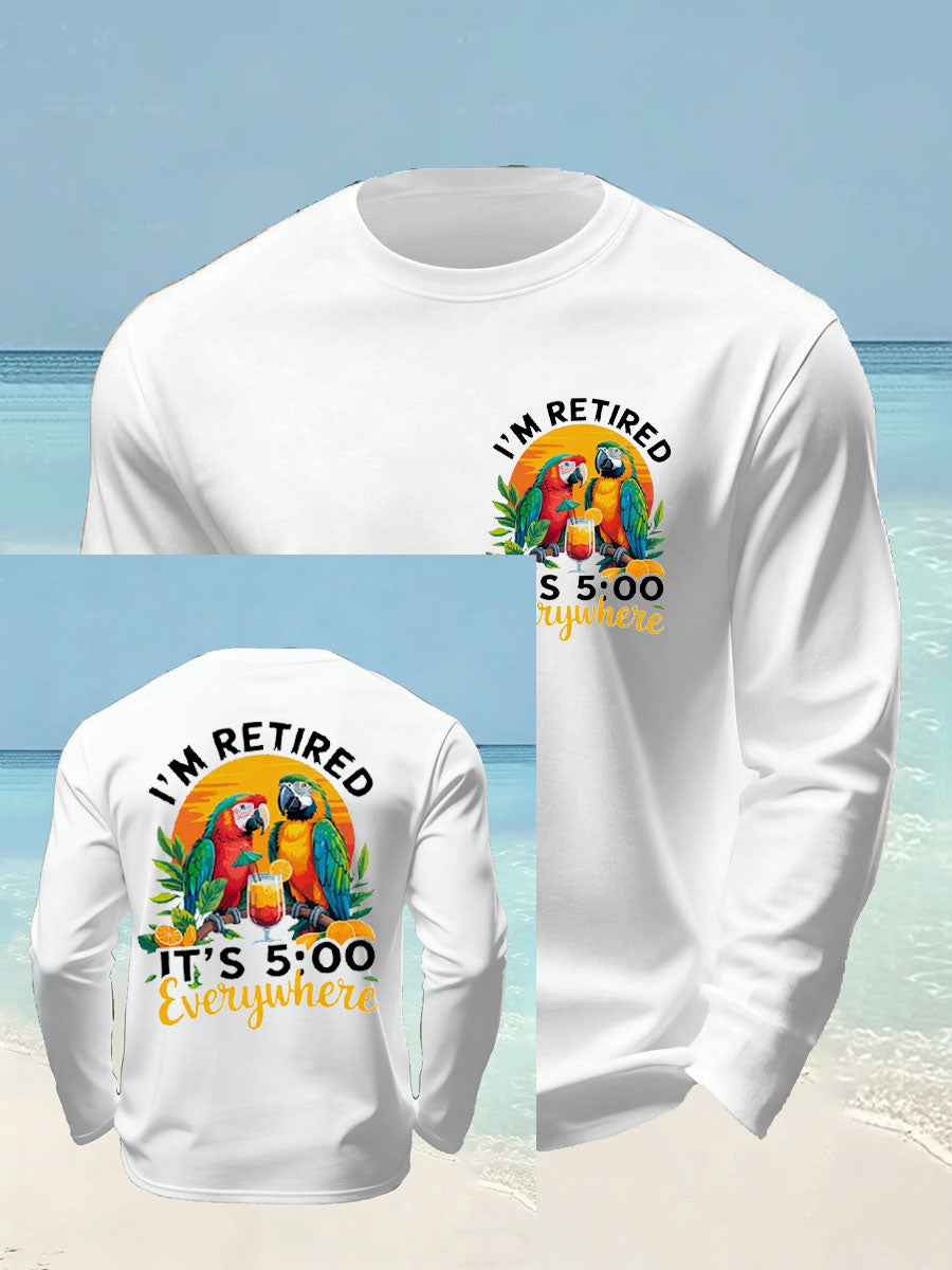 Men's Day long sleeve round neck T-shirt