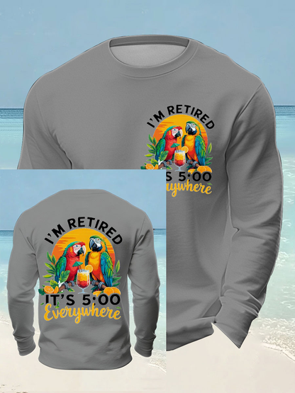 Men's Day long sleeve round neck T-shirt