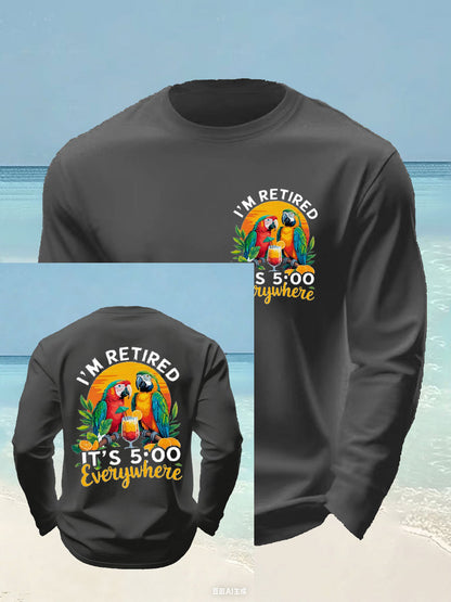 Men's Day long sleeve round neck T-shirt