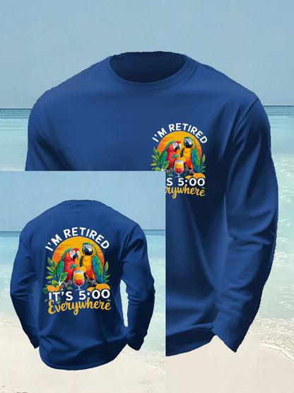 Men's Day long sleeve round neck T-shirt