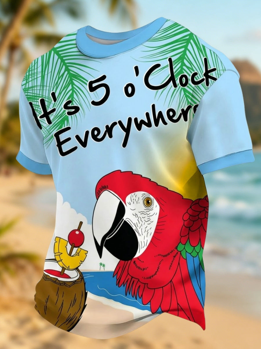 Fun Hawaiian Vacation Parrot T-Shirt