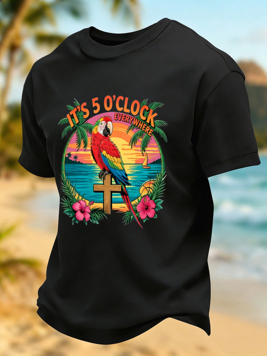 Hawaiian Vacation Parrot Casual T-Shirt