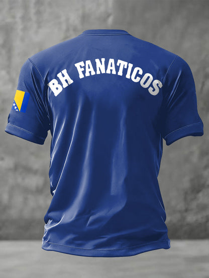 Men's Bosnia Football Lover ZMAJEVI Printed T-shirt