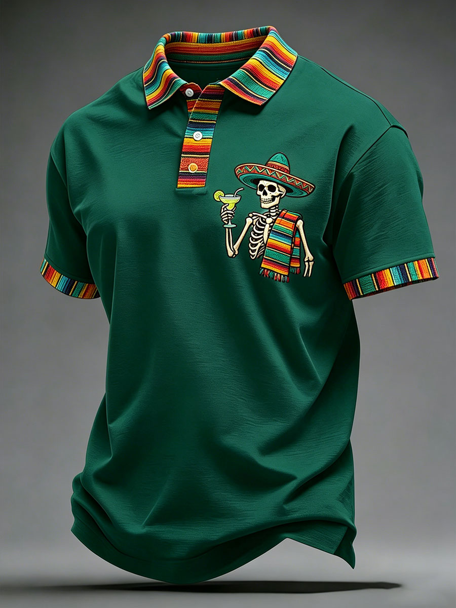 Men's Cinco de Mayo Print Casual Shirt