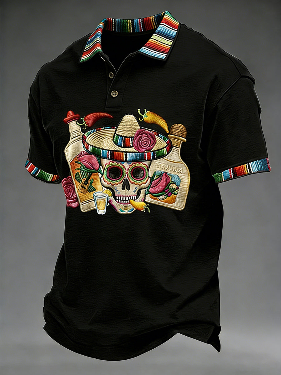 Men's Cinco De Mayo Print Short-Sleeve Top
