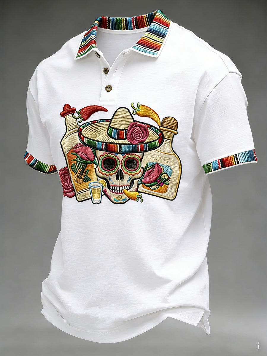 Men's Cinco De Mayo Print Short-Sleeve Top