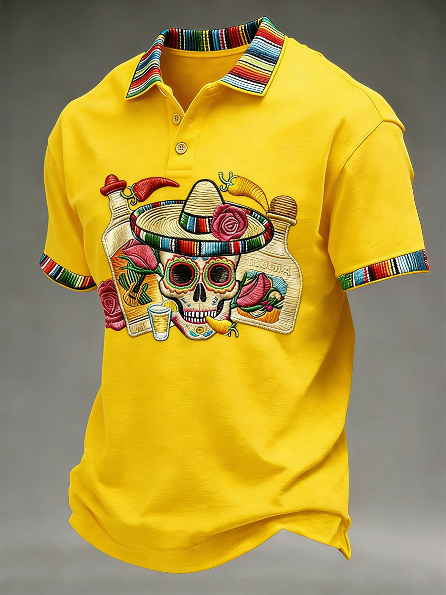 Men's Cinco De Mayo Print Short-Sleeve Top
