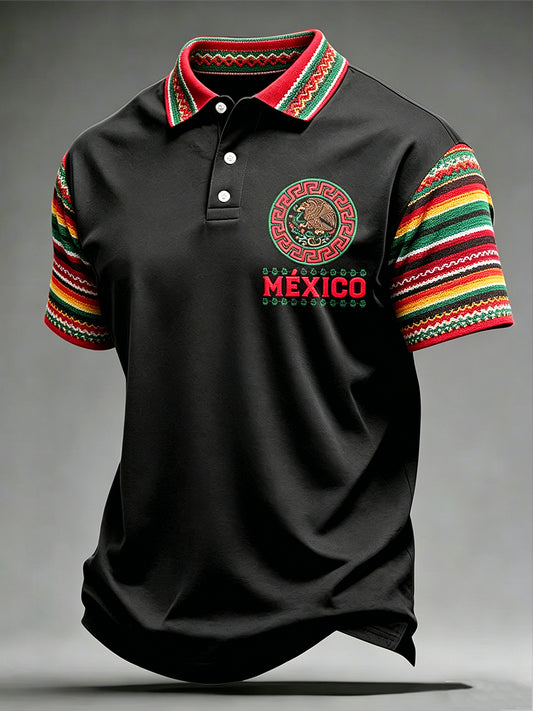 Men's Cinco de Mayo Polo Neck Short Sleeve T-Shirt