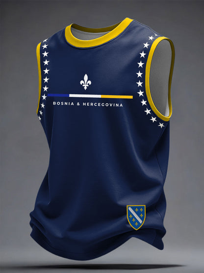Unisex Bosnia Football Lover ZMAJEVI Printed Vest