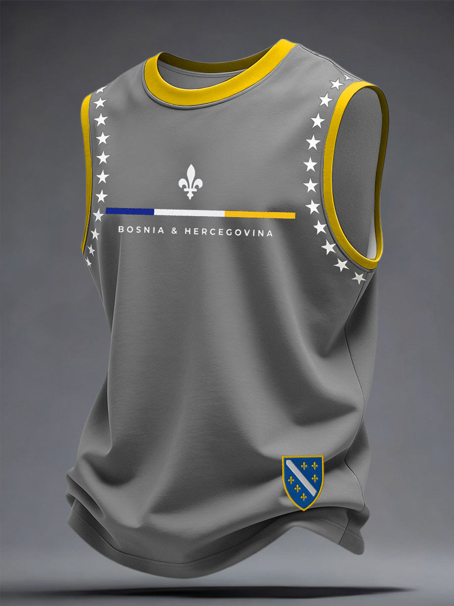 Unisex Bosnia Football Lover ZMAJEVI Printed Vest