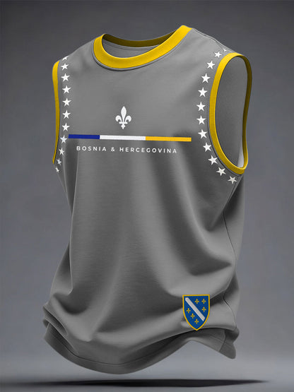 Unisex Bosnia Football Lover ZMAJEVI Printed Vest