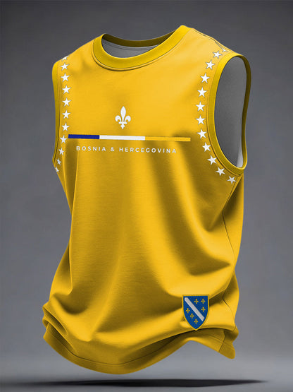 Unisex Bosnia Football Lover ZMAJEVI Printed Vest
