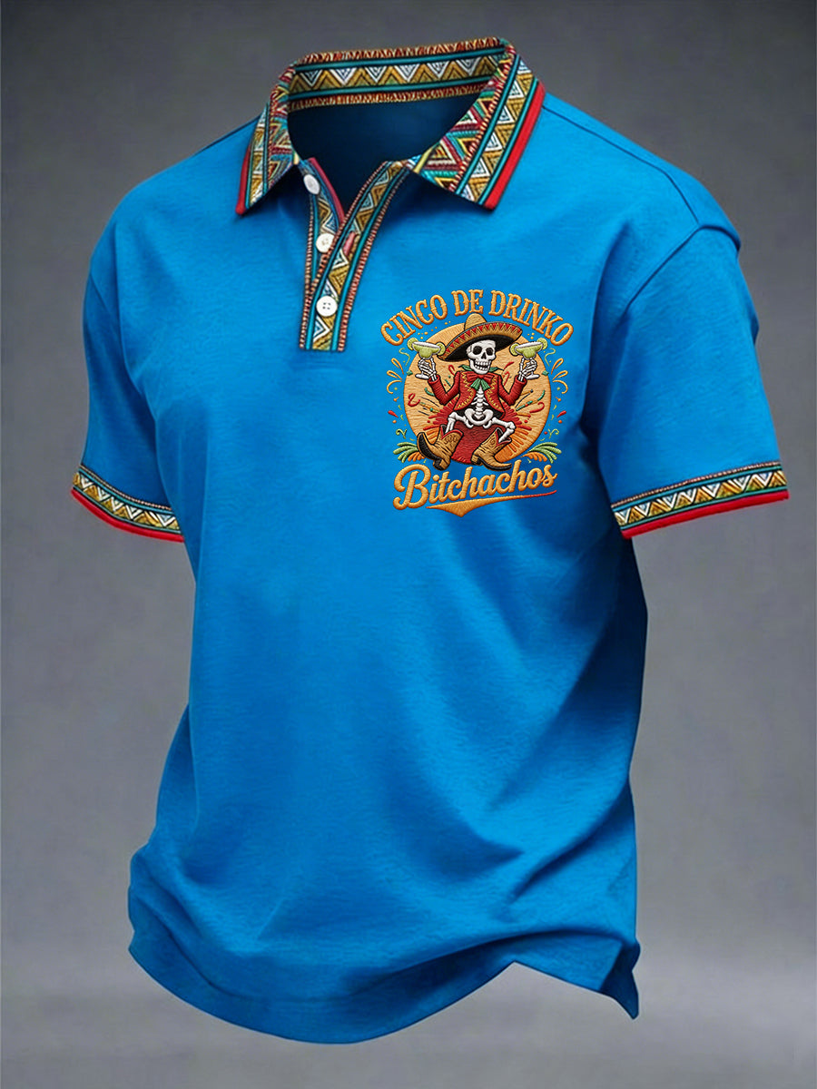 Men's Cinco De Mayo Print Short-Sleeve Top