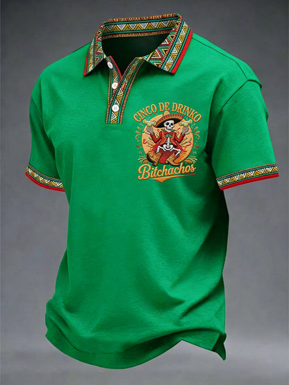 Men's Cinco De Mayo Print Short-Sleeve Top